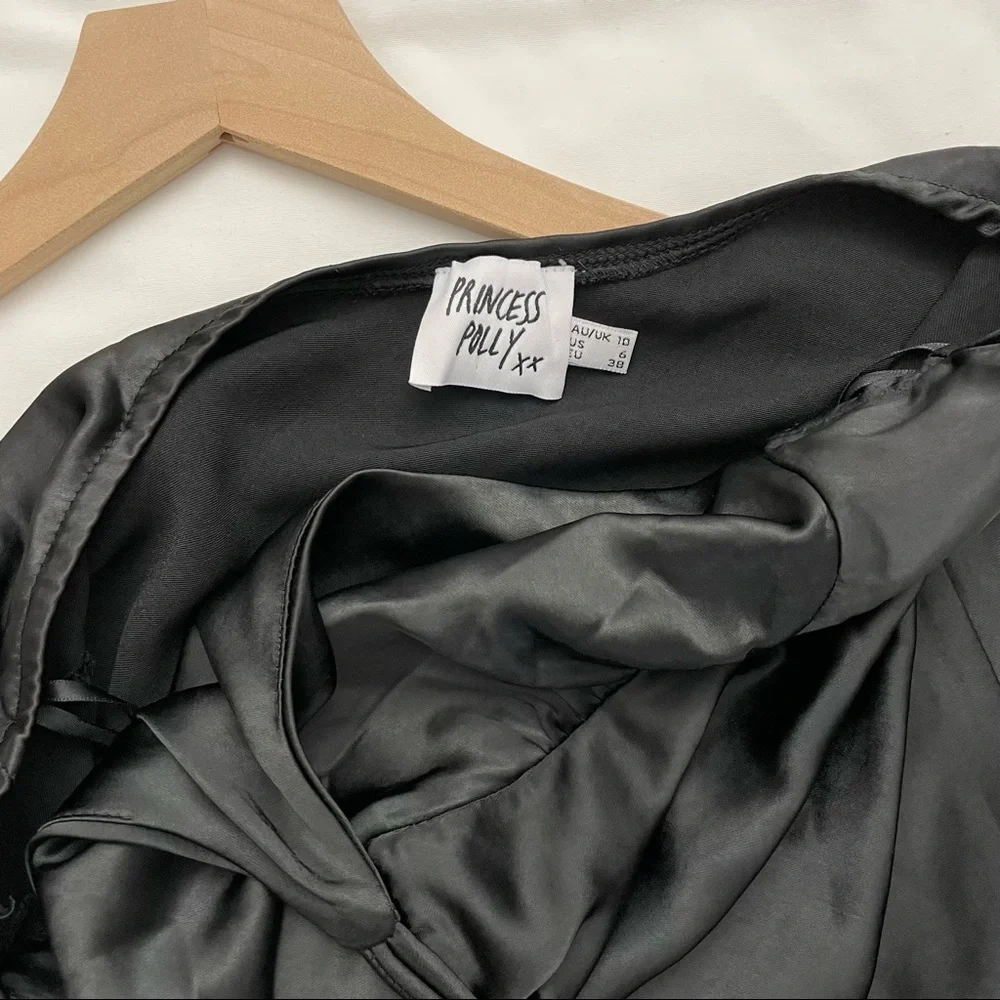 NEW PRINCESS POLLY Halter Satin Dress - Picture 4 of 5